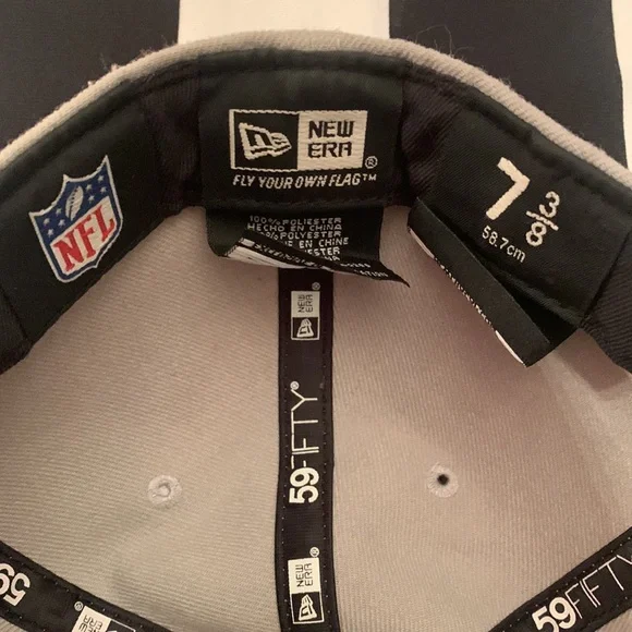 💕Carolina Panthers NFL pink & gray 7 3/8 fitted hat Breast Cancer edition NWT💕 - Picture 6 of 6